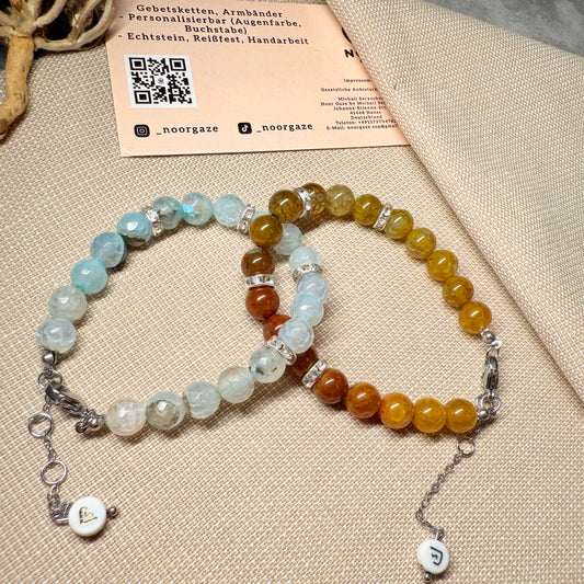 Nach Augenfarbe personalisierte Armbänder bald im Sortiment!