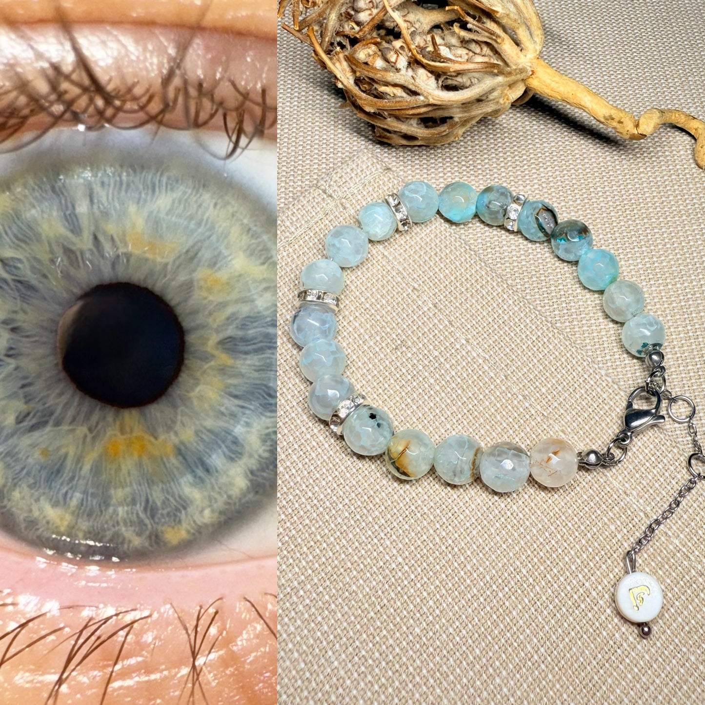 Personalisiertes Armband (Augenfarbe & Buchstabe)