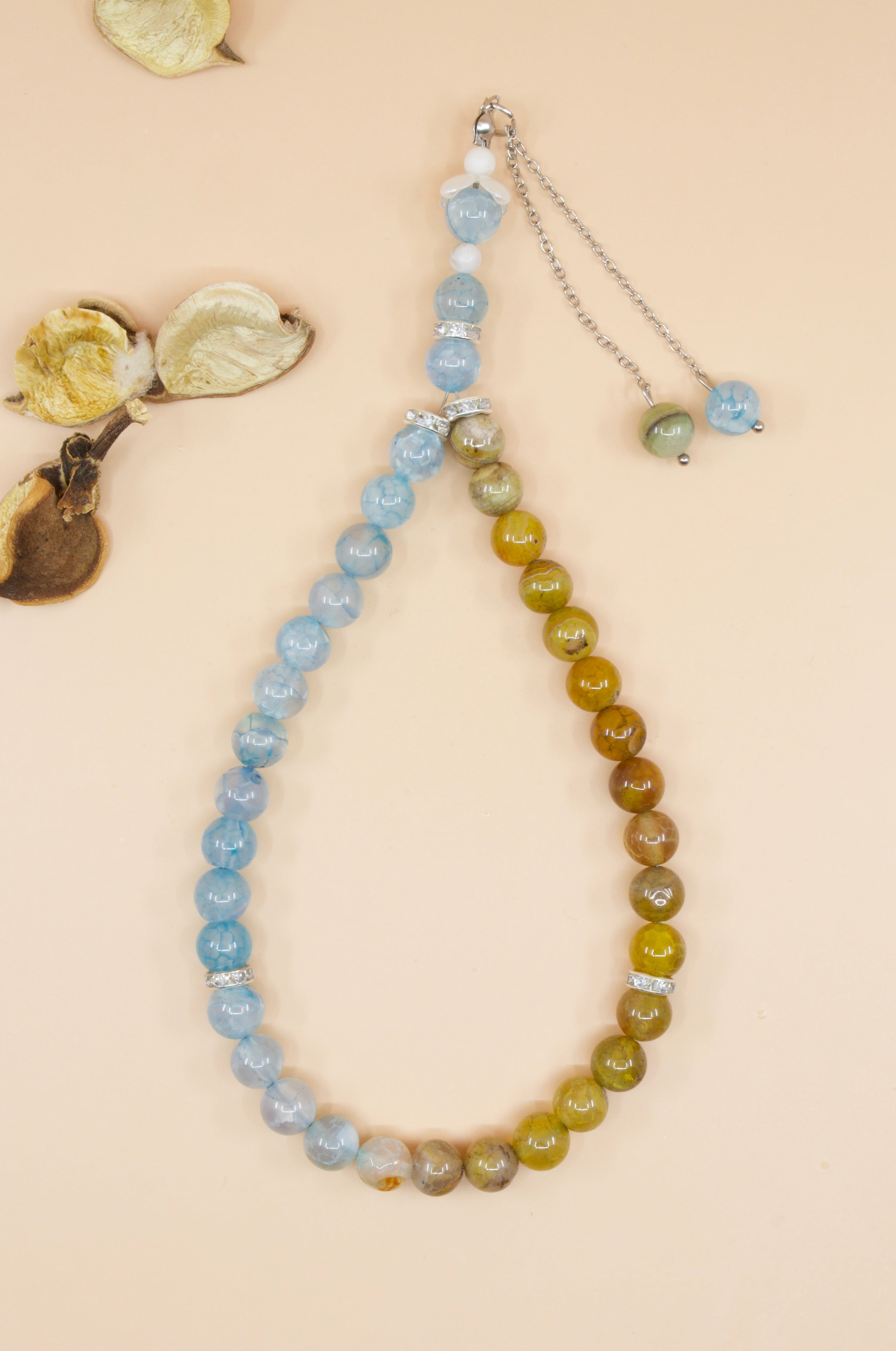 Personalisierte Gebetskette mit 2 Augenfarben